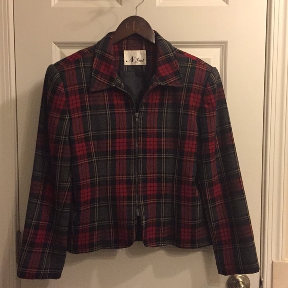 Vintage Jackets & Blazers - 90s Vintage Plaid Blazer